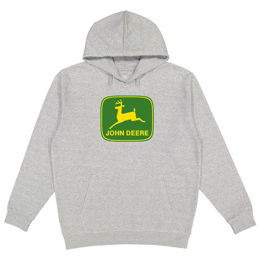 John Deere Mens Grey with Vintage Logo Hoodie