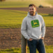 John Deere Men's Grey with Vintage Logo Hoodie