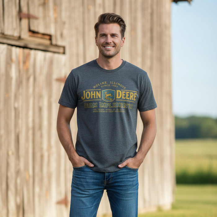 John Deere Men's Moline Illinois Farm Implements Tee