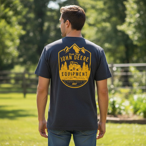 John Deere Men's Navy Gator Mountain Tee