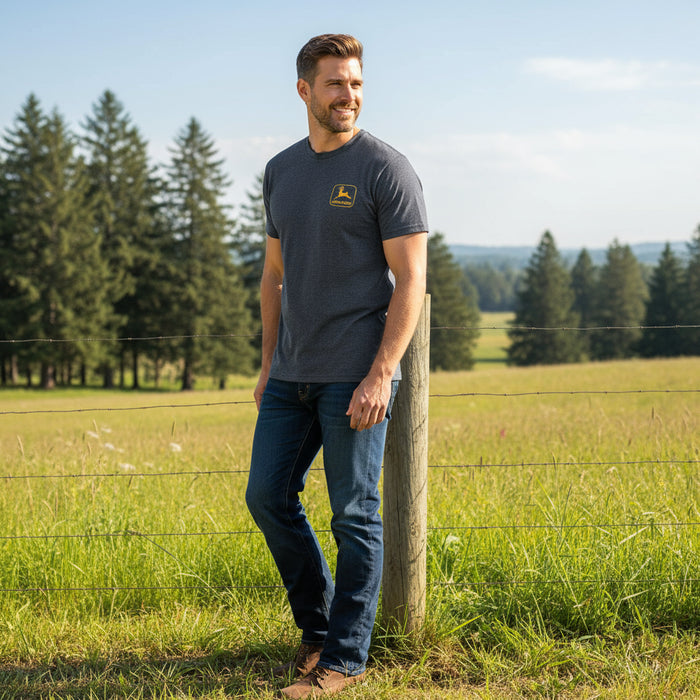 John Deere Men's Navy Gator Mountain Tee