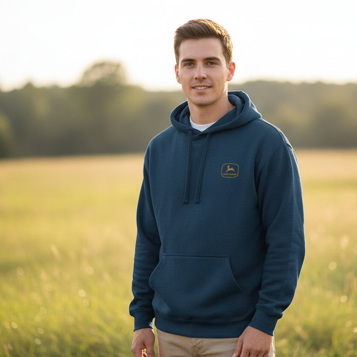 John Deere Men's Navy Vintage Pullover Hoodie