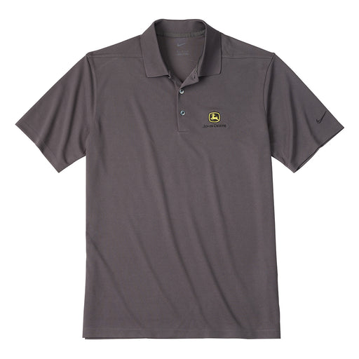 John Deere Men's Nike Grey Polo - Construction