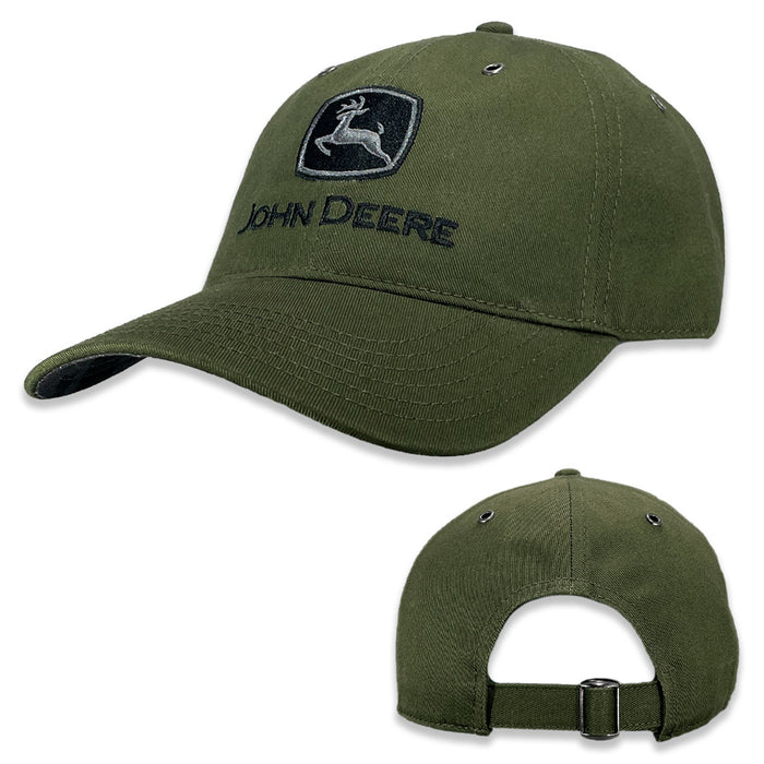 John Deere Mens Olive Blackout Cap