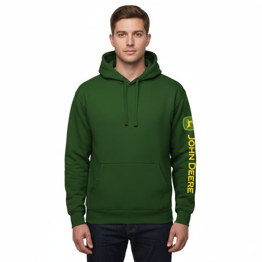John Deere Men's Classic Logo Sleeve Hoodie