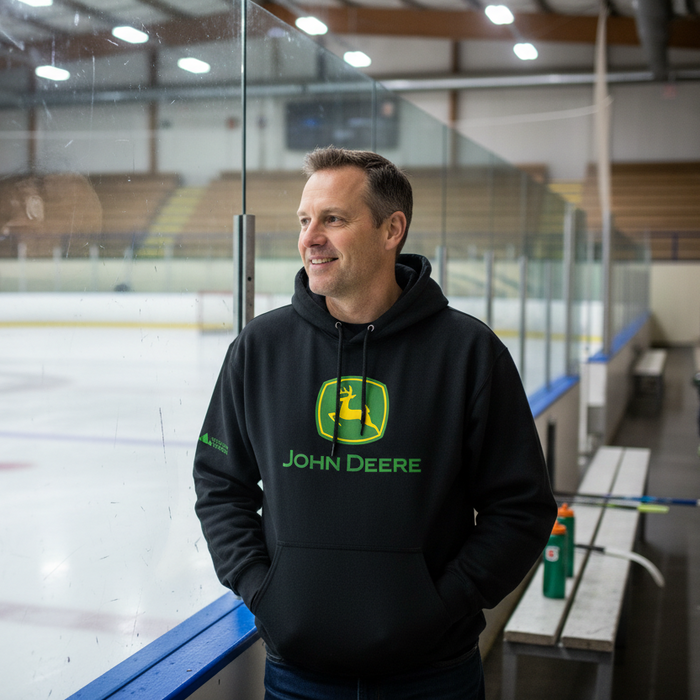 John Deere Men's Black Classic Hoodie