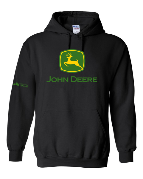 John Deere Mens Black Trademark Hoodie