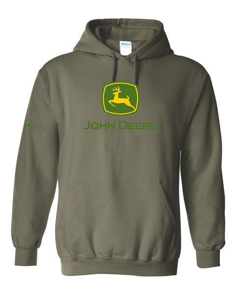 John Deere Mens Olive Green Trademark Hoodie