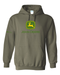 John Deere Mens Olive Green Trademark Hoodie