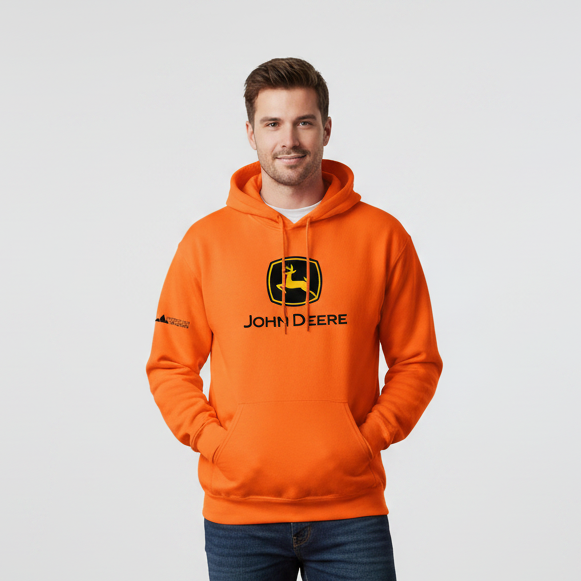 John Deere Men's Orange Classic Hoodie