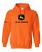 John Deere Mens Orange Trademark Hoodie