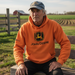 John Deere Men's Orange Classic Hoodie