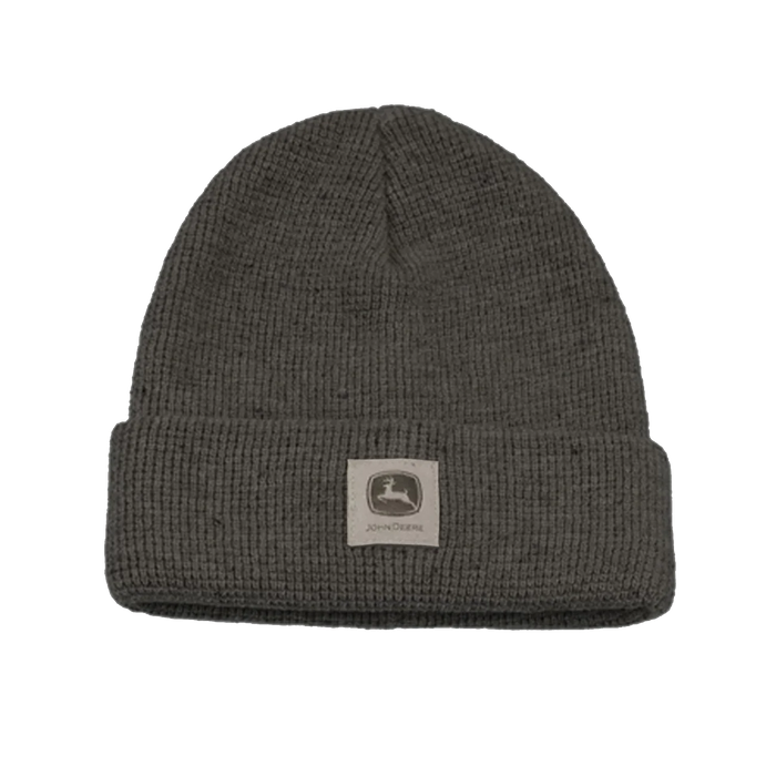 John Deere Mens Charcoal Waffle Beanie