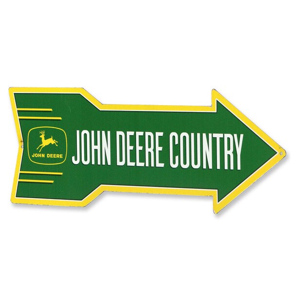 John Deere Country Metal Arrow Sign