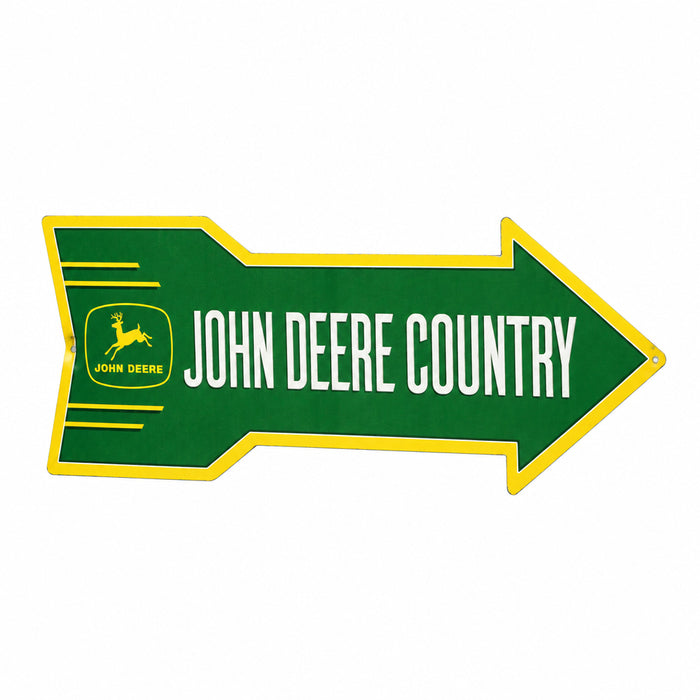 John Deere Country Metal Arrow Sign