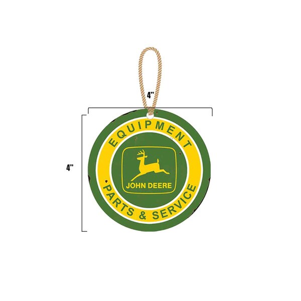 John Deere Mini Tin Sign With Hanger