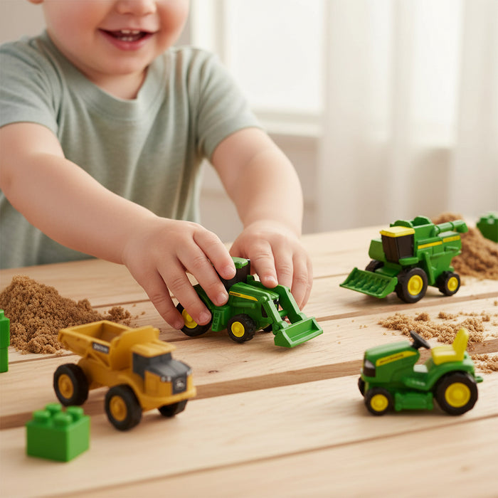 John Deere Mini Tractor, Combine, Mower & Construction Toys - Mini ERTL Assortment