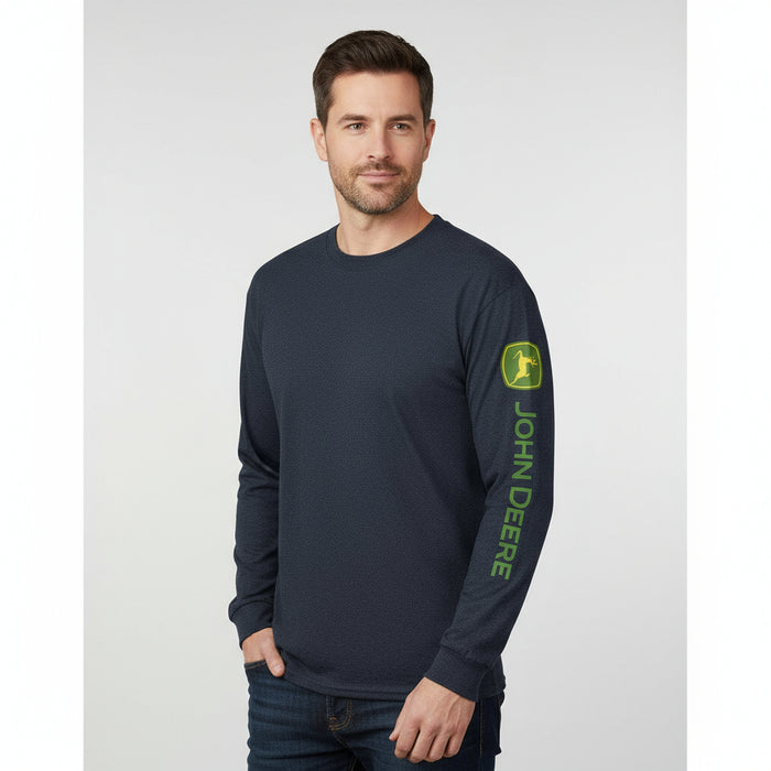 John Deere Men's Navy Long Sleeve Shirt