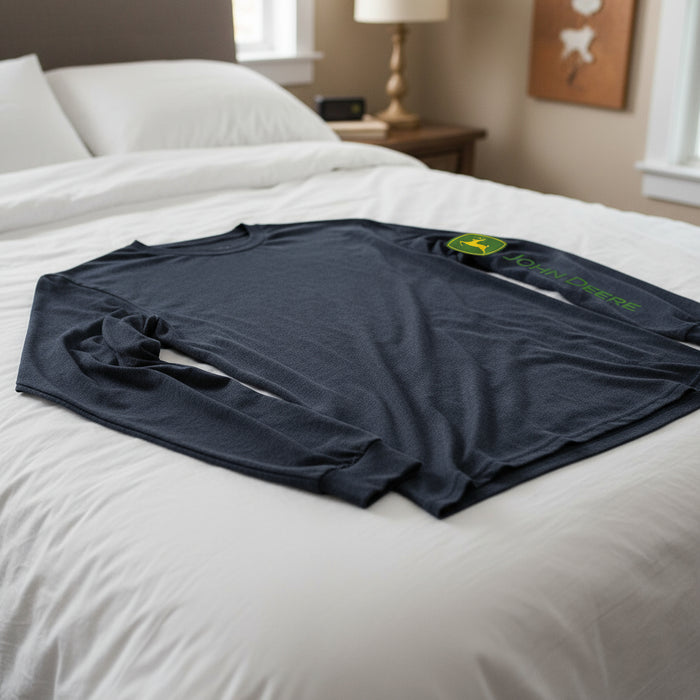 John Deere Men's Navy Long Sleeve Shirt