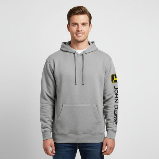 John Deere Men's Oxford Construction Logo Hoodie
