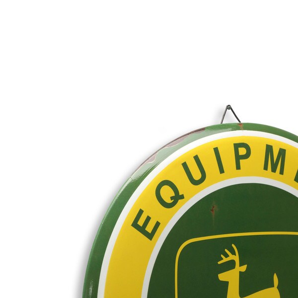 John Deere Parts & Service Round Metal Sign