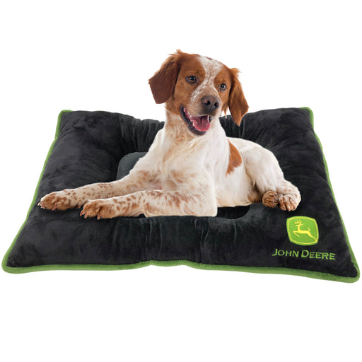 dog sitting on the John Deere Pet Bed