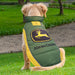 dog wearing the John Deere Pet Puffer Vest