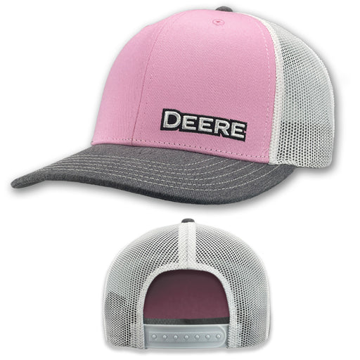 John Deere Pink Deere Hat embroidered logo on front
