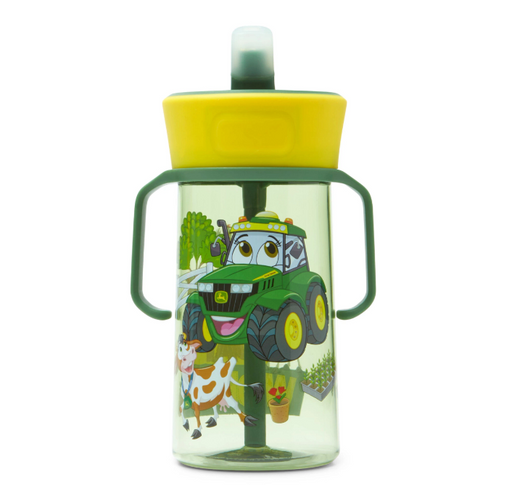 John Deere Kid's Cup with Pop-Up Straw and Handles