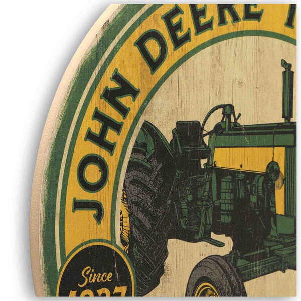 detail of John Deere Rustic John Deere Tractors Sign