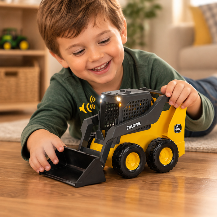 John Deere Skid Steer with Lights & Sounds - 9in