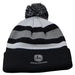 John Deere Striped Knit Pompom Beanie