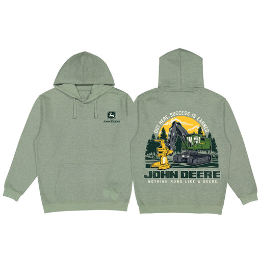 John Deere Mens Success is Earned Pullover Hoodie