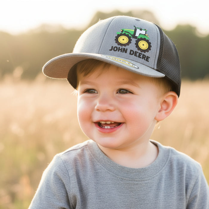 John Deere Toddler Boys Charcoal Rubber Tractor Hat