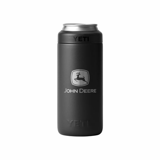 Black John Deere x YETI Rambler® 12 oz Colster® Slim Can Cooler