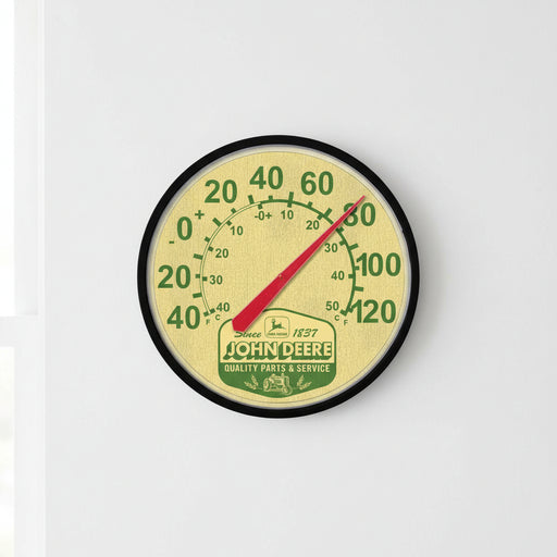 John Deere Yellow Retro Thermometer