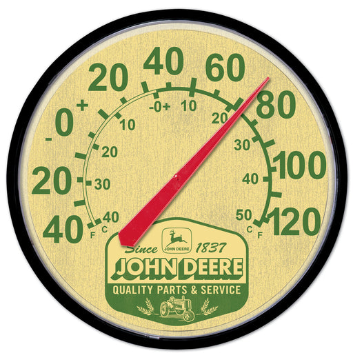 John Deere Yellow Retro Thermometer
