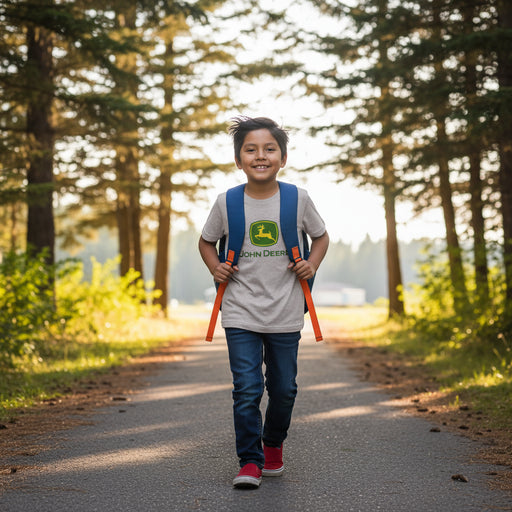 John Deere Youth Boys Oxford Logo Tee