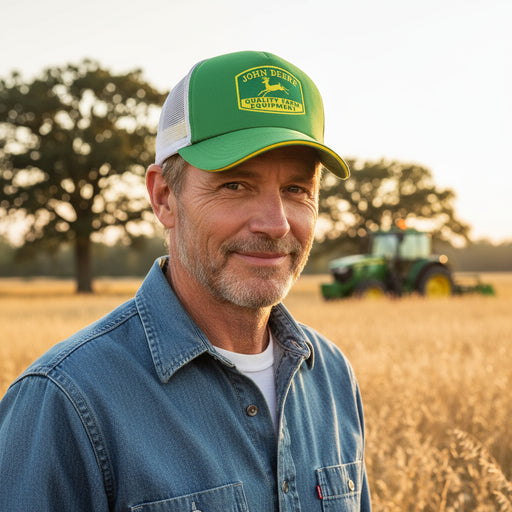 John Deere Mens Green Vintage Logo Cap