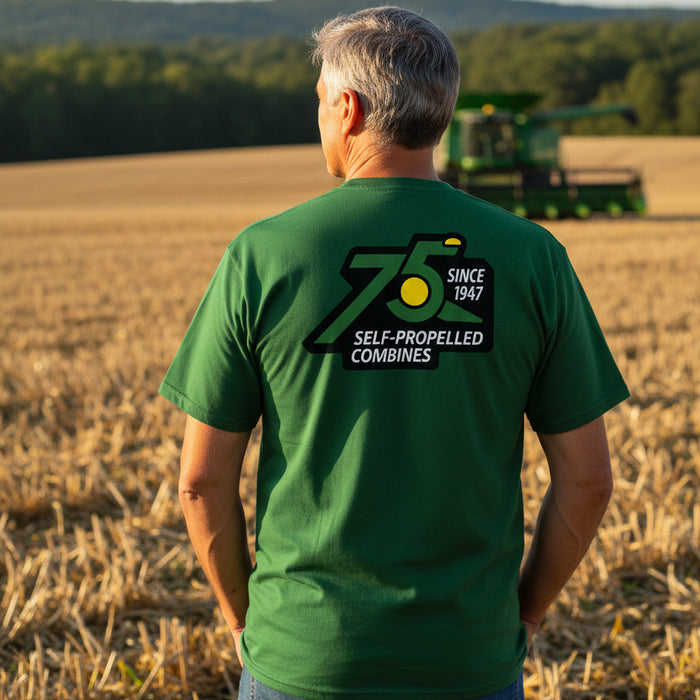 John Deere Men's Green 75th Combine Anniversary Edition Tee