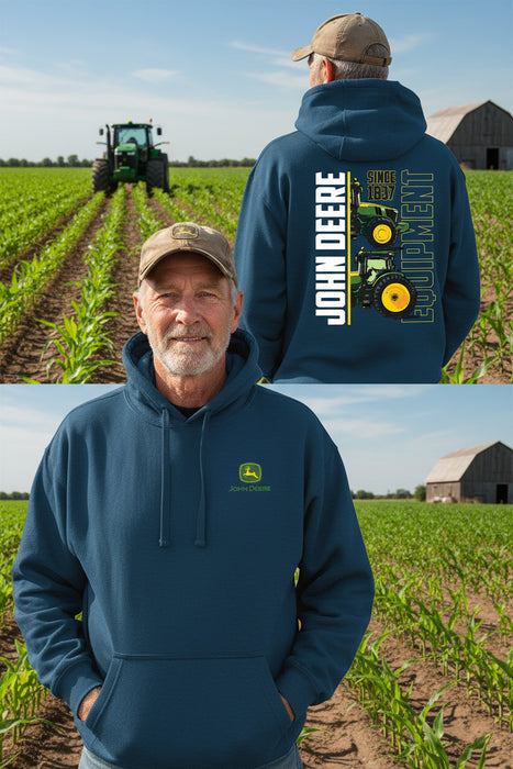 John Deere Men's Navy Equipment Pullover Hoodie