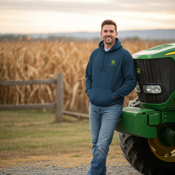 John Deere Men's Navy Equipment Pullover Hoodie