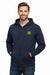 John Deere Men's Navy Tractors & Plows Full Zip Hoodie