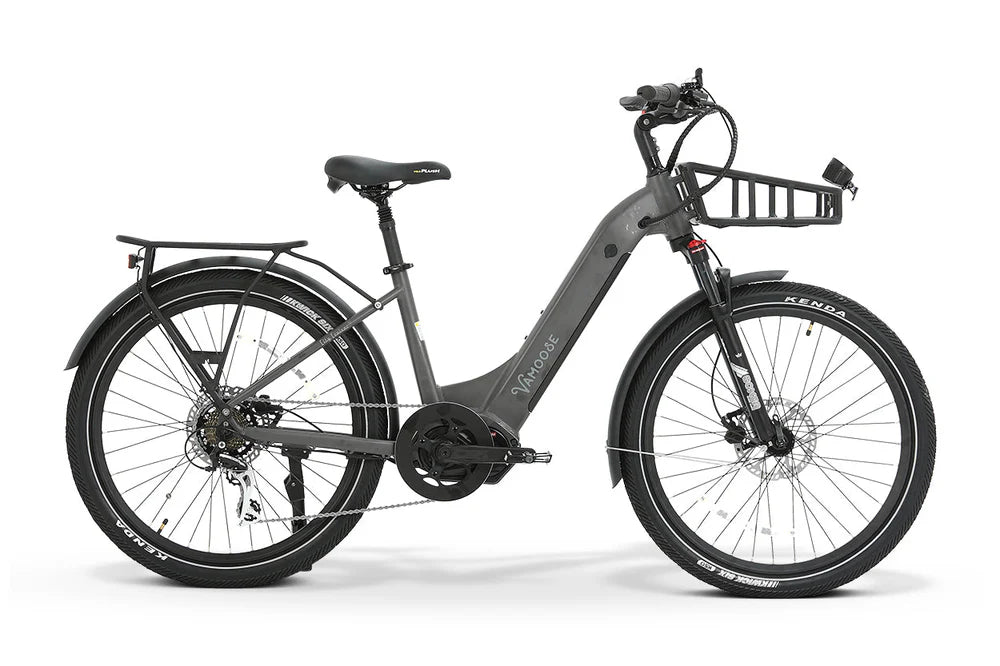 Matte Graphite and Grey Vamoose City Commuter E-Bike