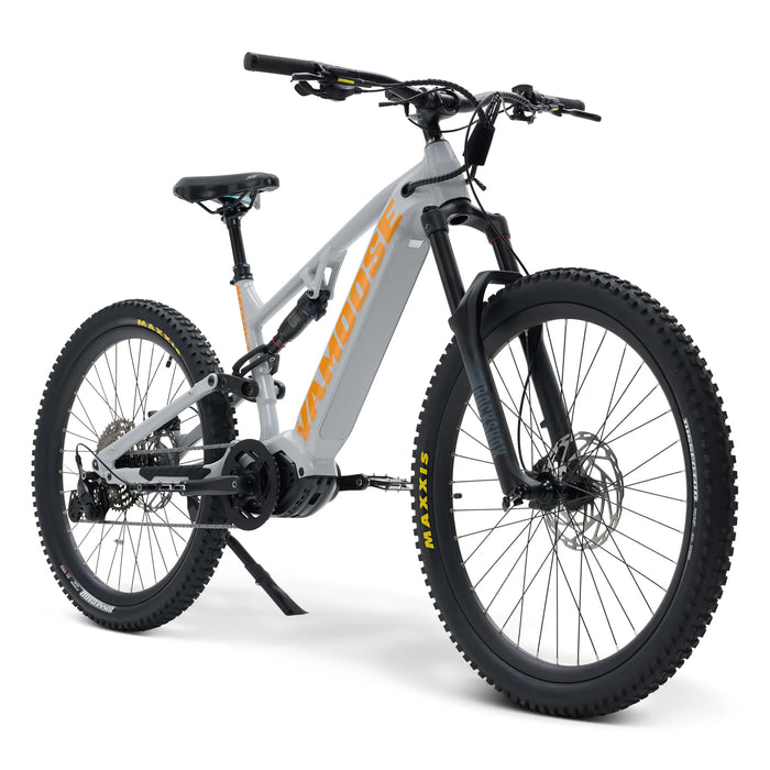clay grey and orange Vamoose Matador FS Downhill E-Bike