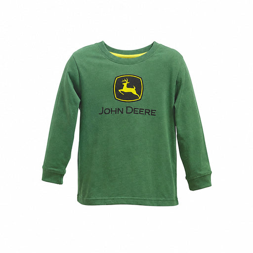 John Deere Boy Youth Green Logo Long Sleeve