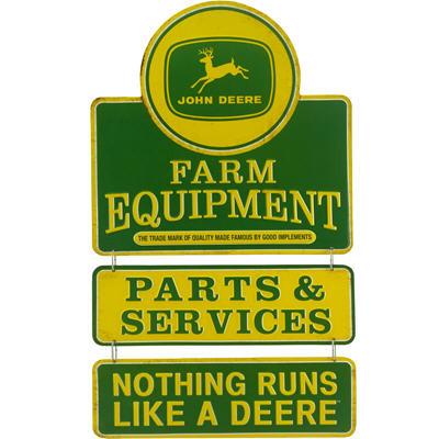 John Deere Farm Equipment Linked Tin Sign