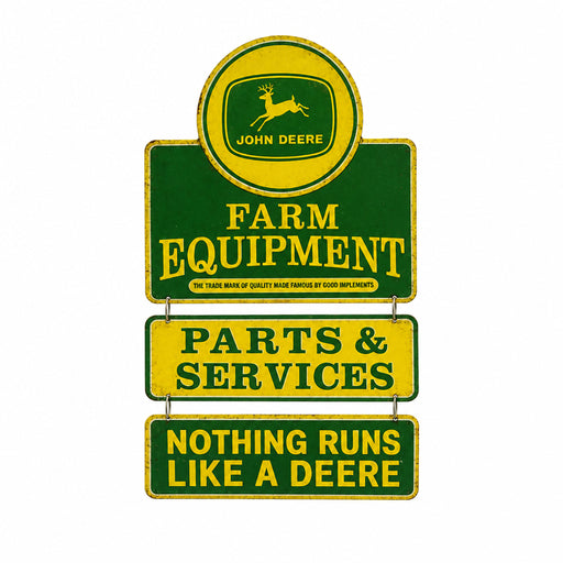 John Deere Farm Equipment Linked Tin Sign