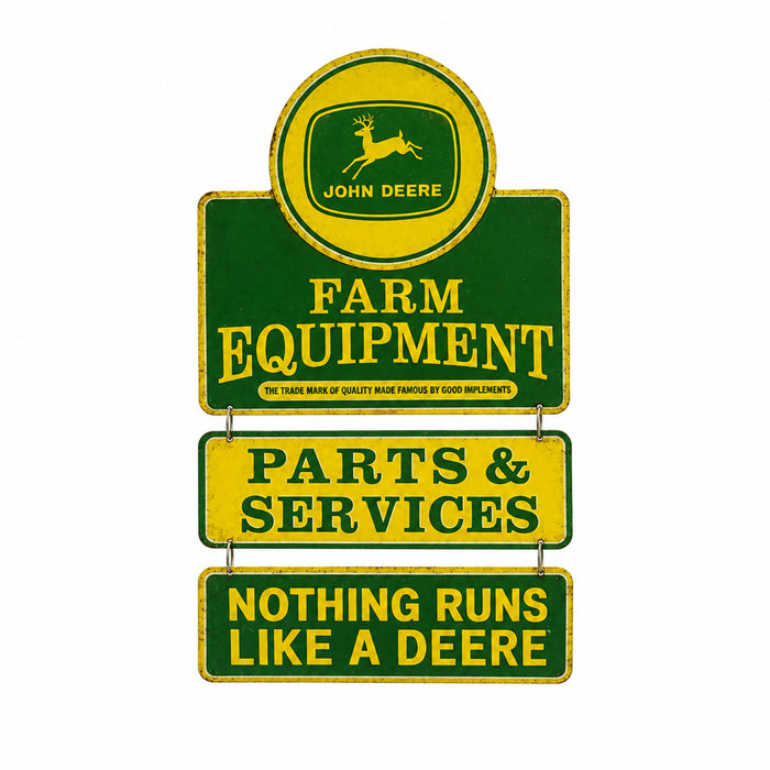 John Deere Farm Equipment Linked Tin Sign