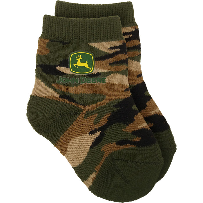 John Deere Boy Infant Camo Print Crew Sock